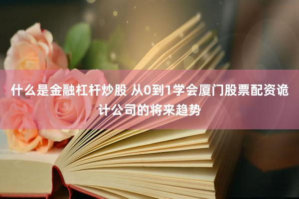 什么是金融杠杆炒股 从0到1学会厦门股票配资诡计公司的将来趋势